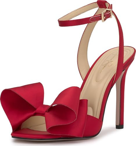 Jessica Simpson Olivine Bow Heeled Sandal, Red Muse, 6.5 | Amazon (US)