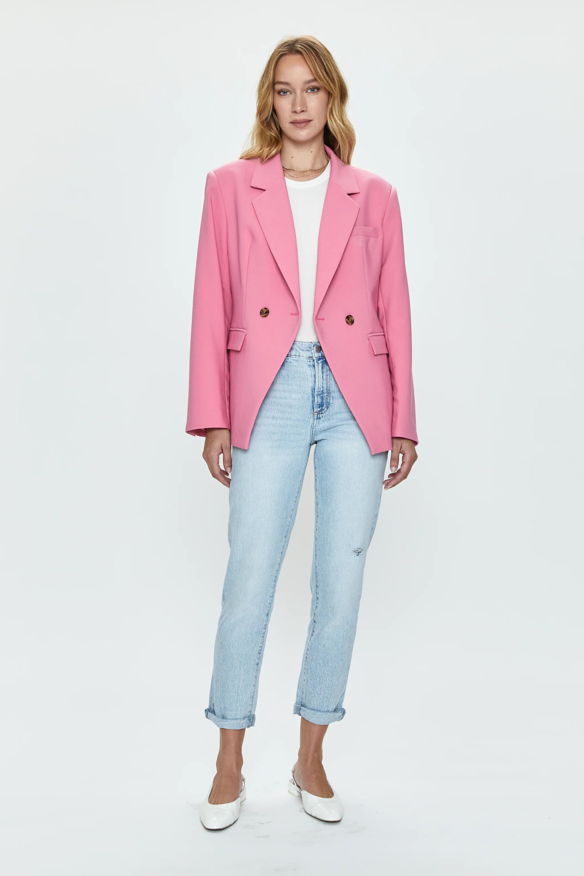 Remy Double Breasted Blazer - Pink Cosmos | Pistola Denim