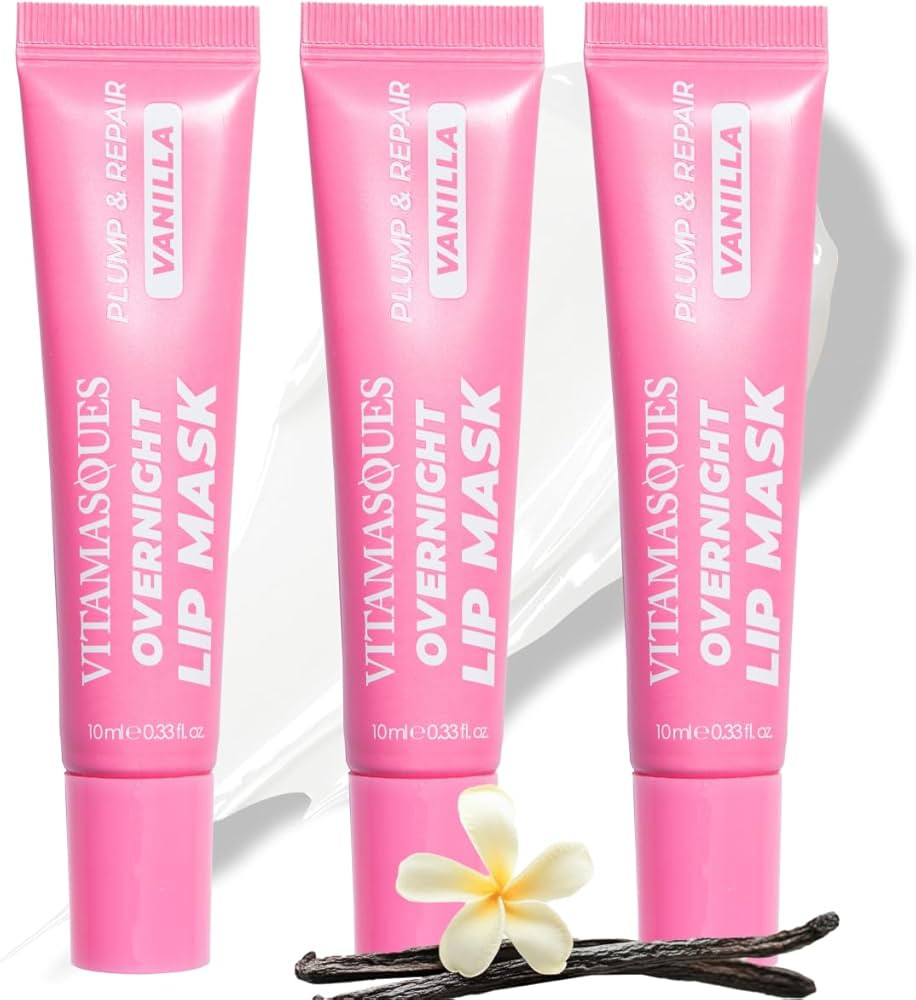Vitamasques Overnight Lip Mask - Hydrating Vanilla Lip Balm Moisturizer with Vitamins & Natural O... | Amazon (US)