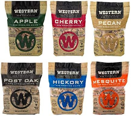 Western Wood Smoking Chip Variety Pack of 6, 180 cu in per Bag | Amazon (US)