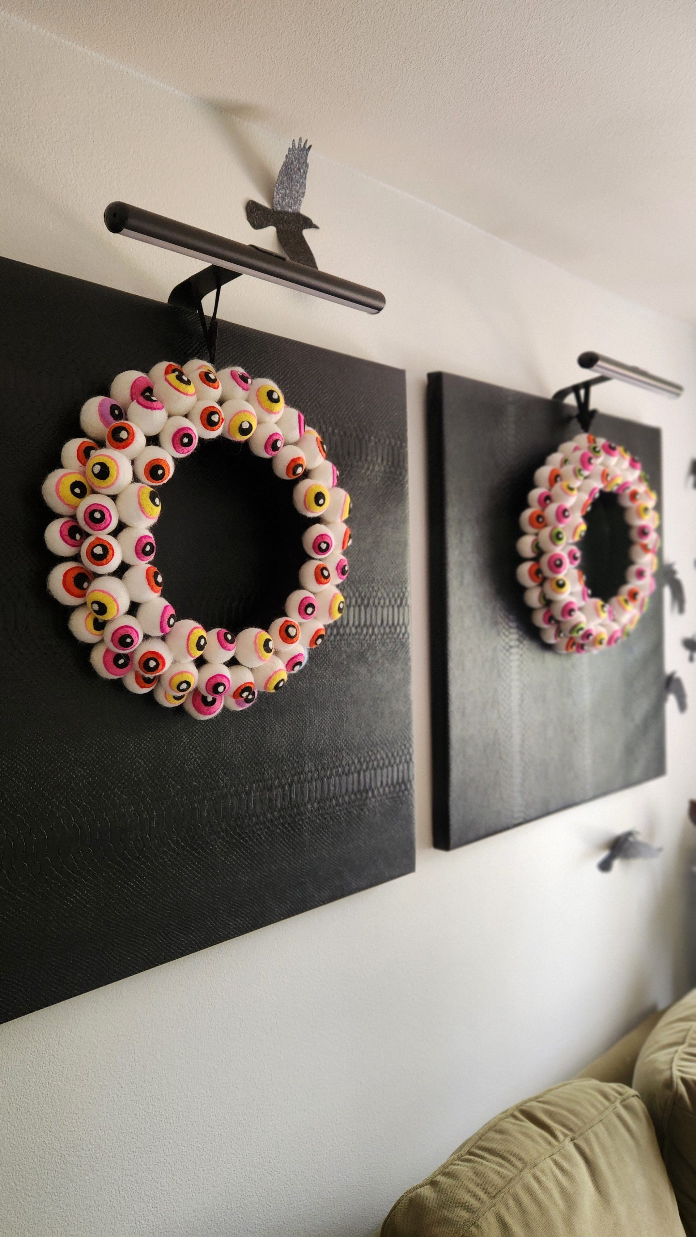 How fun are these Halloween eyeball wreaths? Less than $20 each, grab them ASAP, I predict they will sell out.

#LTKSeasonal #LTKHome #LTKFindsUnder50