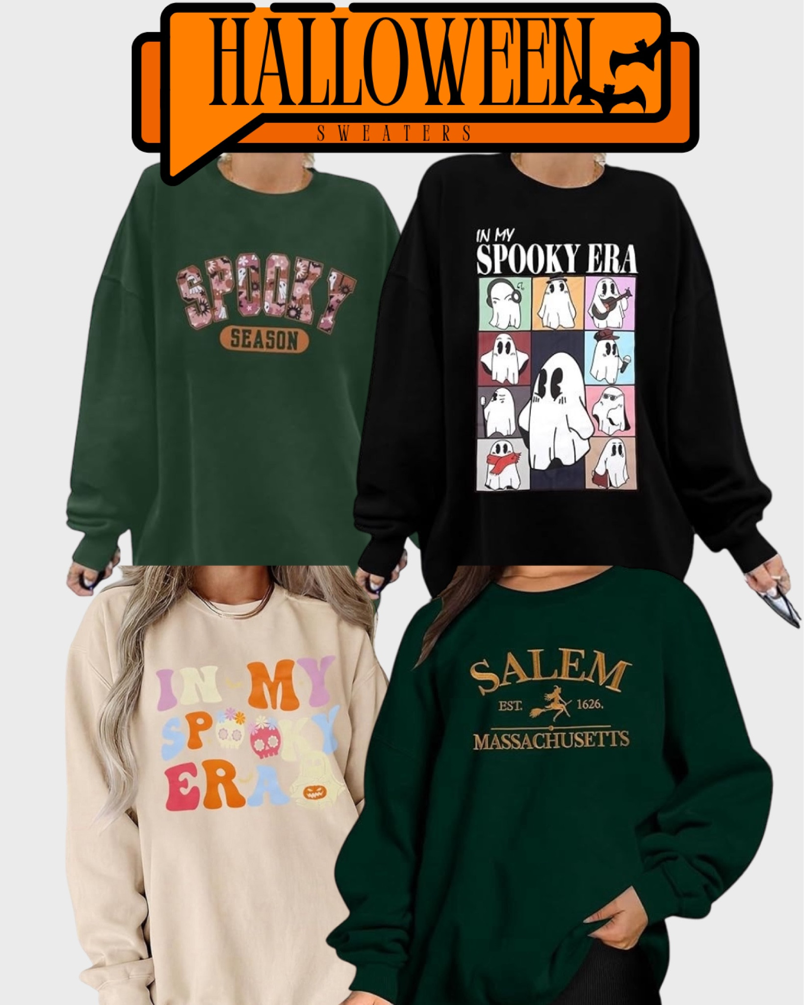 Halloween sweaters from Amazon !! Spooky season , spooky era, Salem inspired 

#LTKFallSale #LTKFindsUnder50 #LTKStyleTip