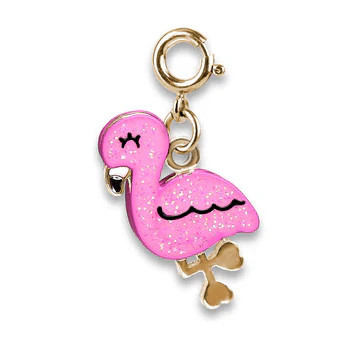 CHARM IT(R) Gold Glitter Flamingo Charm | Persnickety