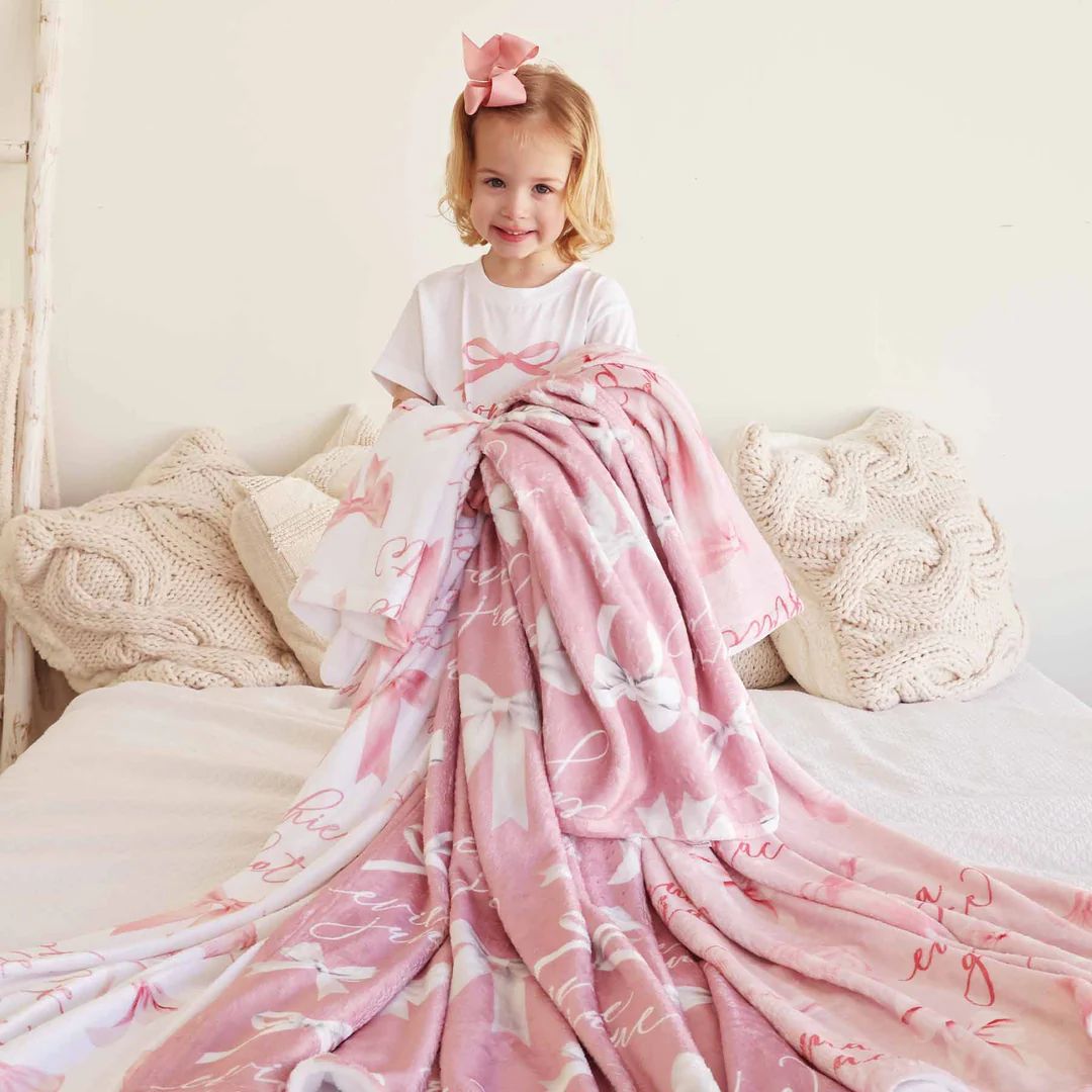 Bow Personalized Kids Blanket | Caden Lane