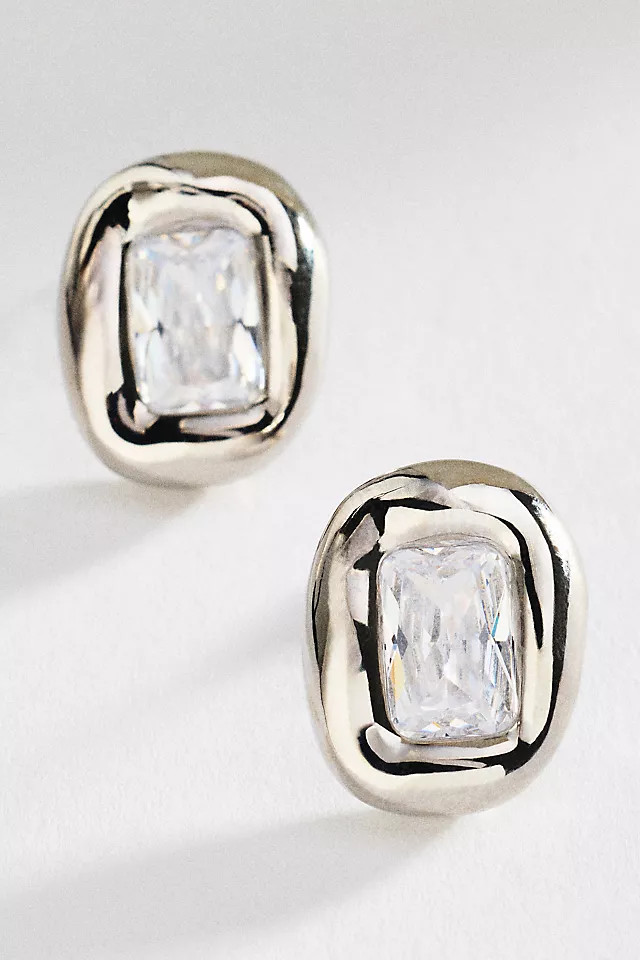 By Anthropologie Going Out Bezel Post Earrings | Anthropologie (US)