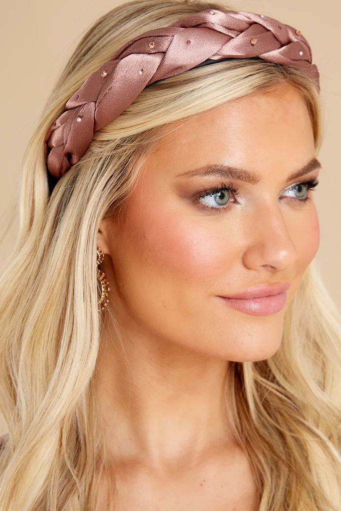 Shining On Blush Braided Headband | Red Dress 