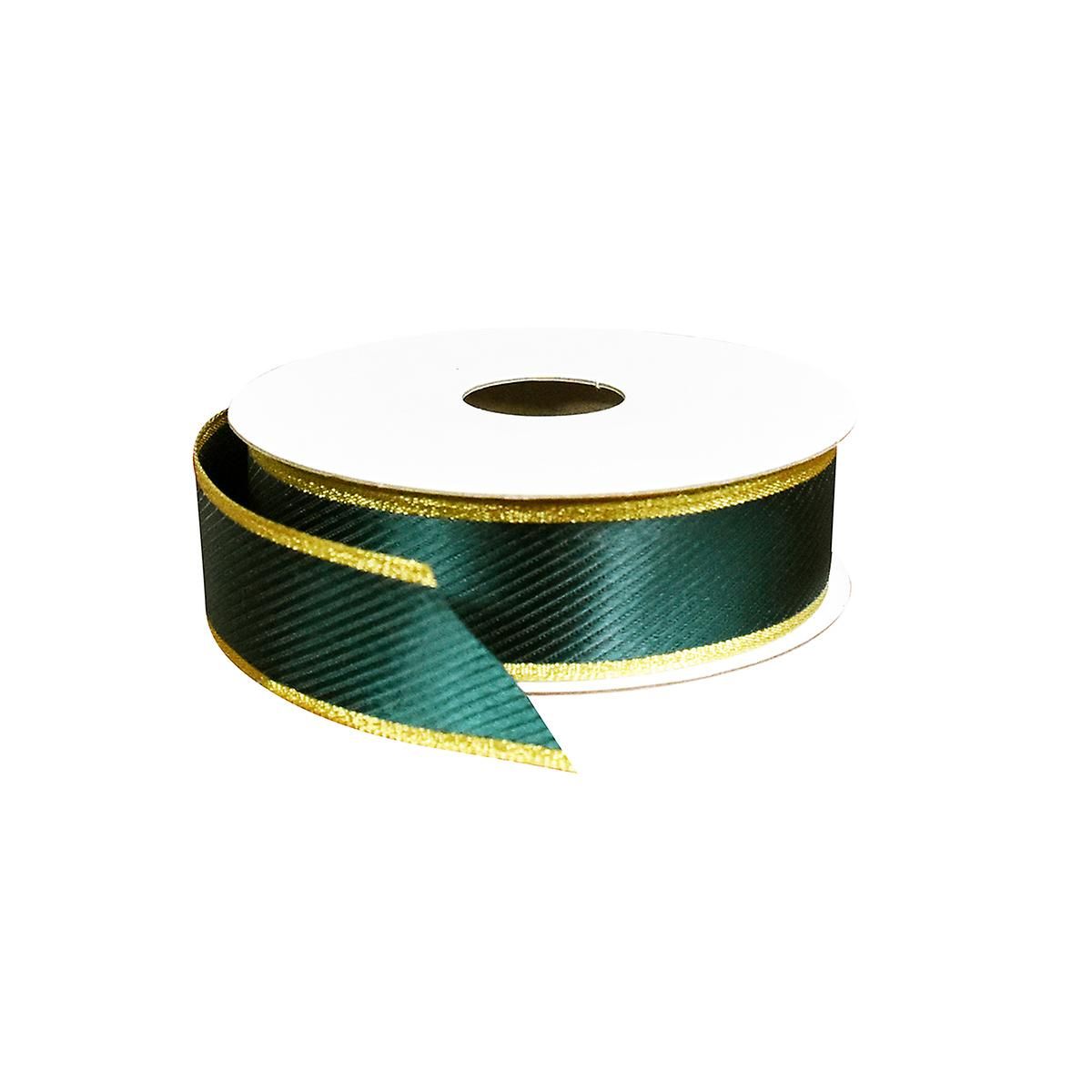 Green & Gold Wired Ribbon | The Container Store