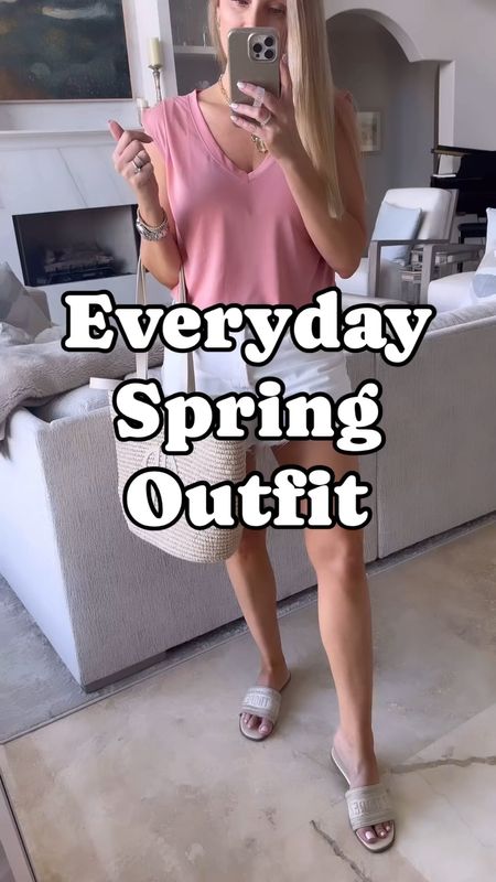 Every day spring outfit. Love these shorts definitely one of my favorites wearing a size

#LTKOver40 #LTKVideo #LTKFindsUnder100