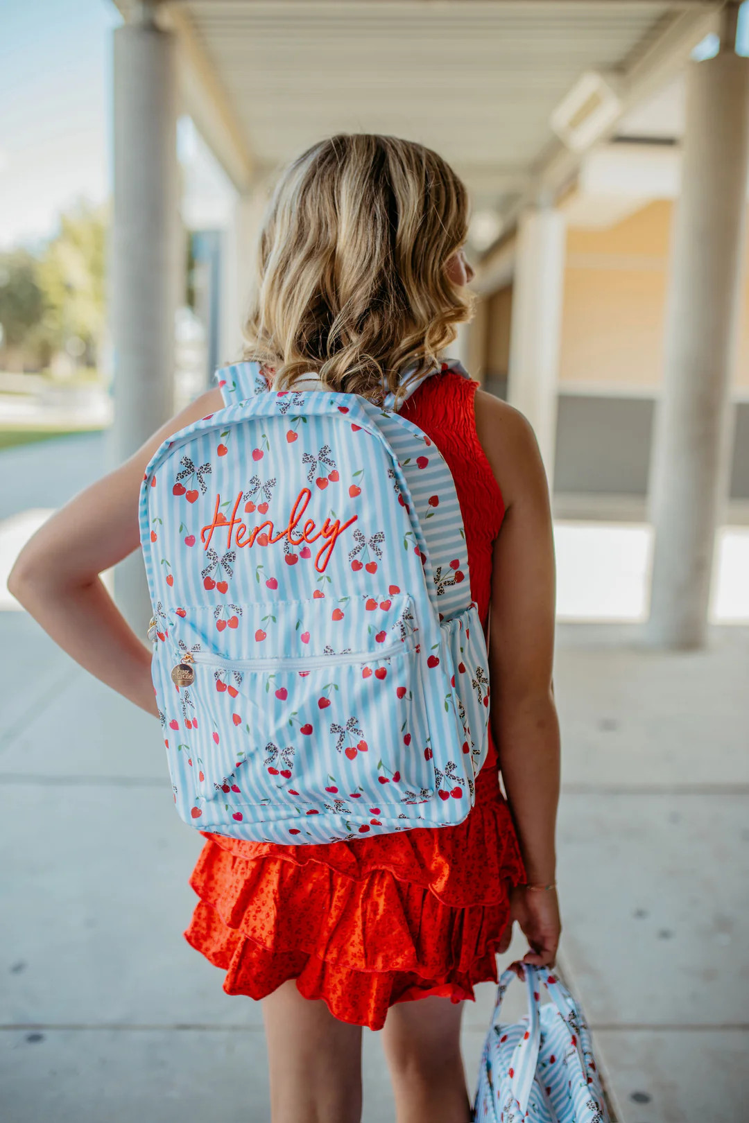 Coquette Cherries Backpack | KenzKustomz