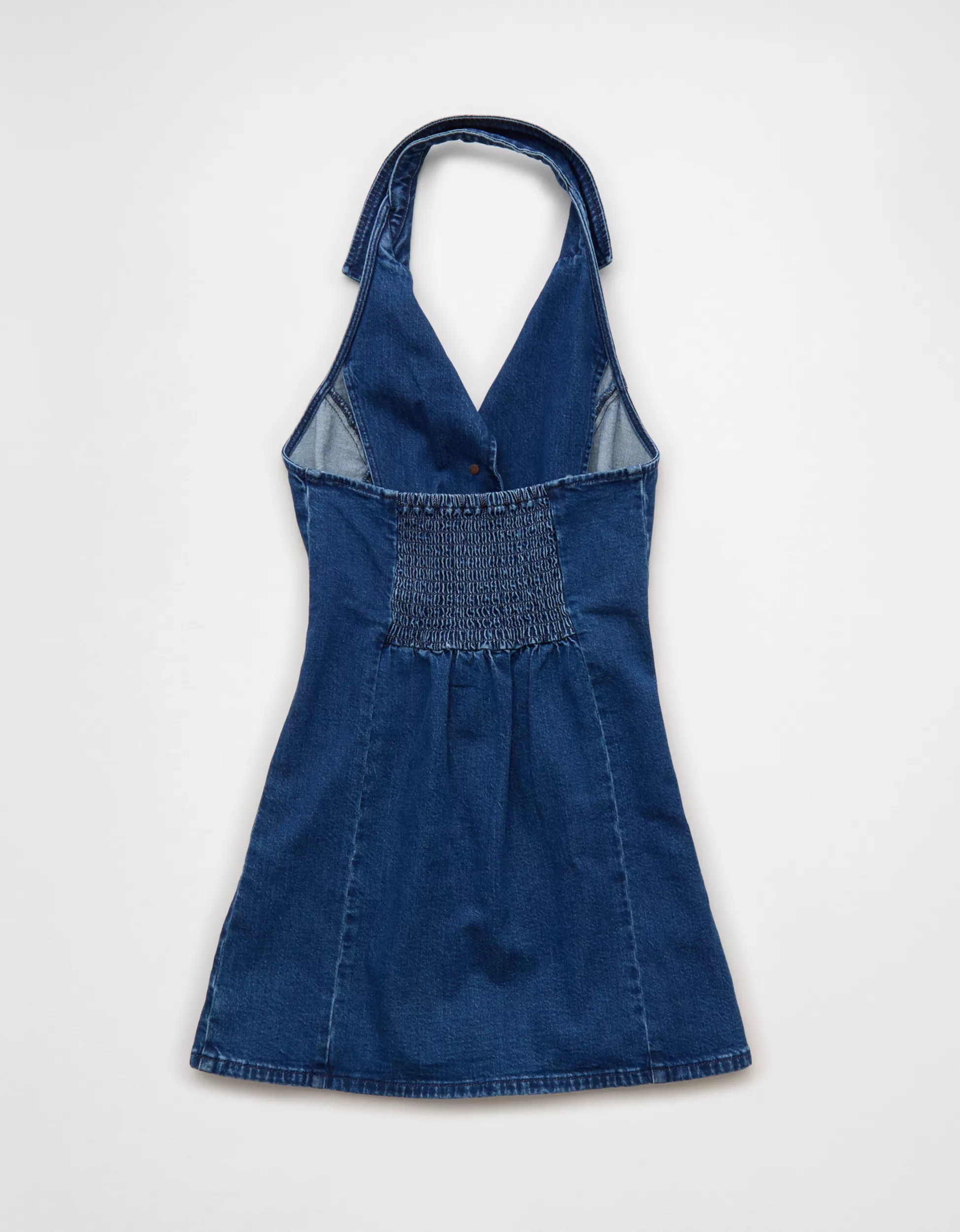 AE Denim Halter Mini Dress | American Eagle Outfitters (US & CA)