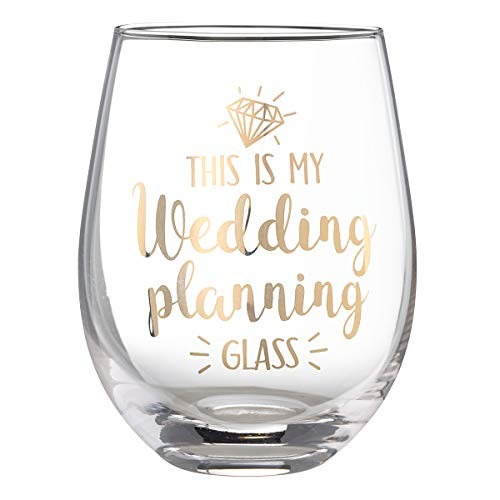 Lillian Rose Wedding Planning Stemless Wine Glass, 1 Count (Pack of 1), Clear | Amazon (US)