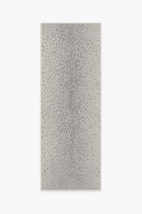 White Cheetah Faux Hide Rug | Ruggable