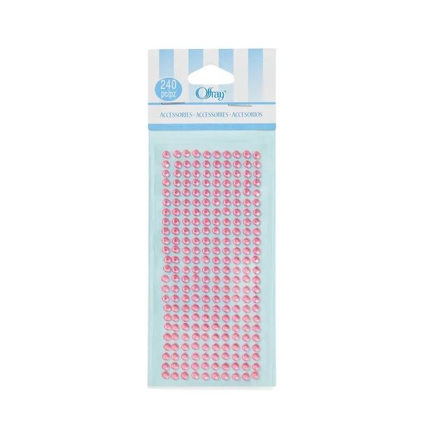 Offray Accessories Pack of 240 Pieces Adhesive Pink Rhinestone Gems | Walmart (US)