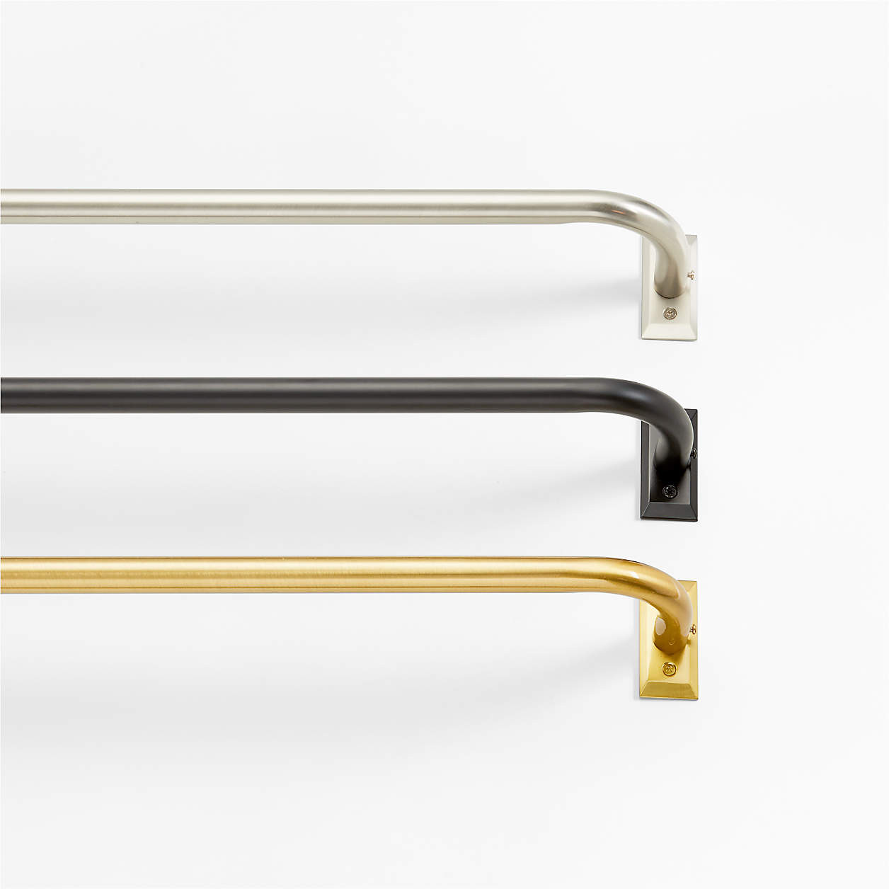 Matte Black 1" Room Darkening Curtain Rod 52"-88" + Reviews | Crate & Barrel | Crate & Barrel