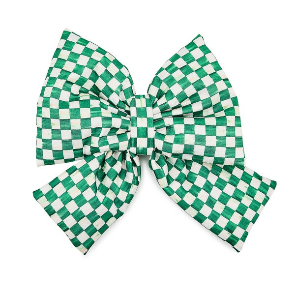 MacKenzie-Childs Green Check Medium Bow | MacKenzie-Childs