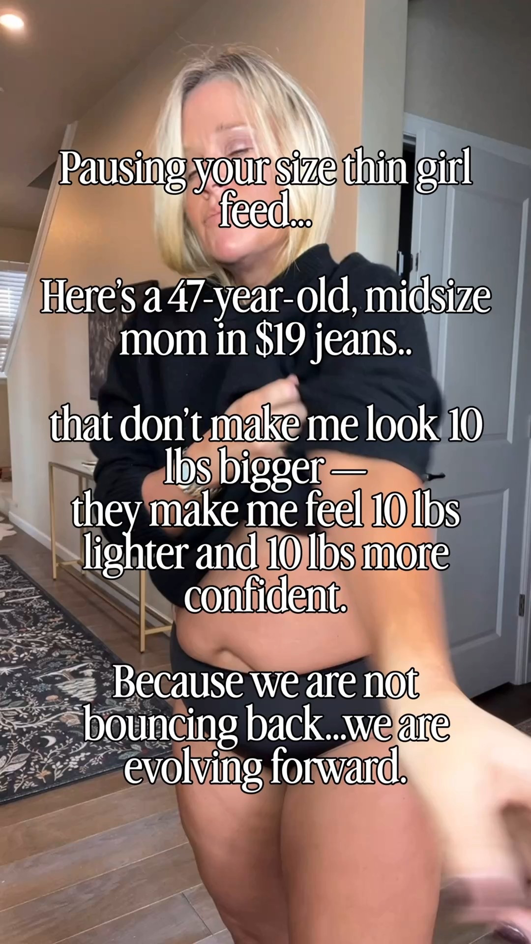  ✨Tap the bell, save and ❤️ for over 40 fashion, midlife style, midsize fashion and luxury looks for less. 

These jeans are $19 but the confidence they give me?
Priceless. ✨

Midlife isn’t a downgrade — it’s the upgrade. 🙌

⬇️Sizing information:
10 jeans (size down if in between sizes.) 
Medium sweater (size down if in between sizes.)
Medium jacket (size down if in between sizes.)


Save this for your next “nothing fits” moment 🤍

#LTKHoliday #LTKOver40 #LTKMidsize