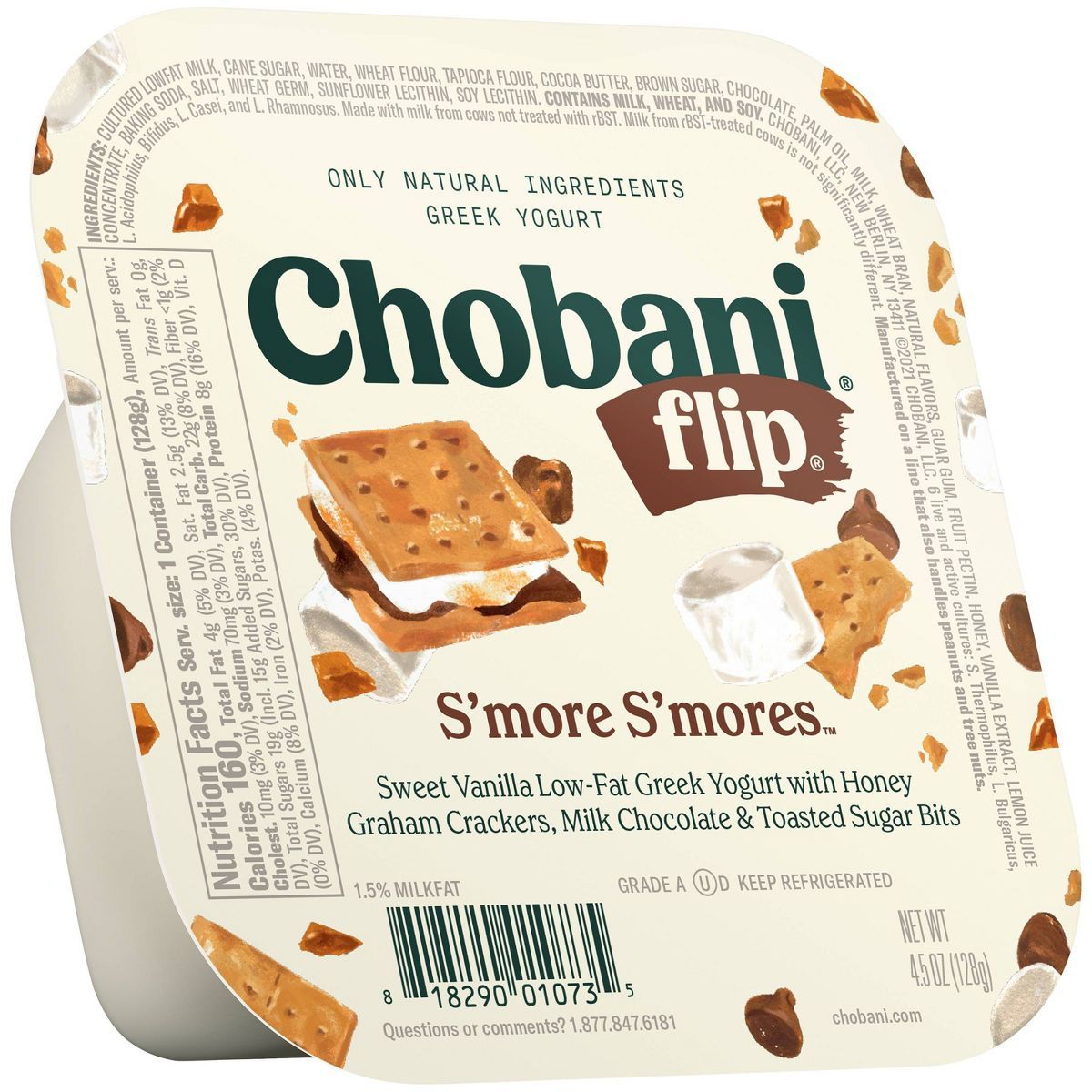 Chobani Flip Low-Fat Chocolate S'more S'mores Greek Yogurt - 4.5oz | Target