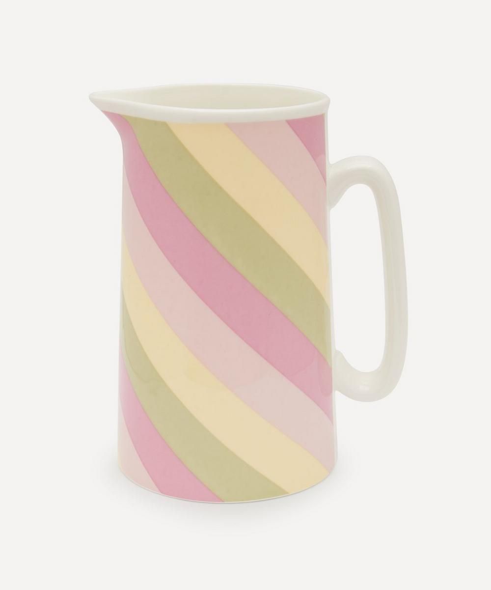 Sorbet Stripe Large Bone China Jug | Liberty London (UK)