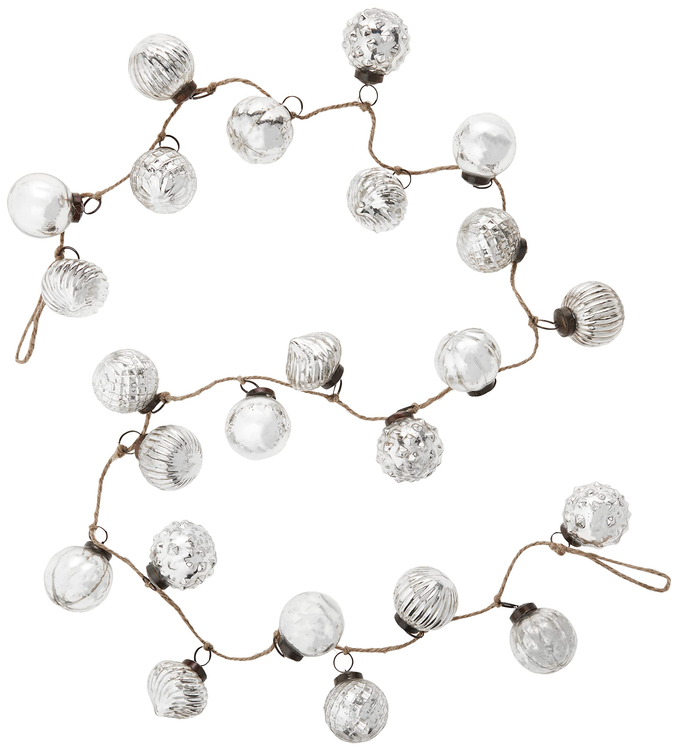 Creative Co-Op Embossed Antique Silver Mercury Glass Ornamental Garland (XC5496) | Amazon (US)