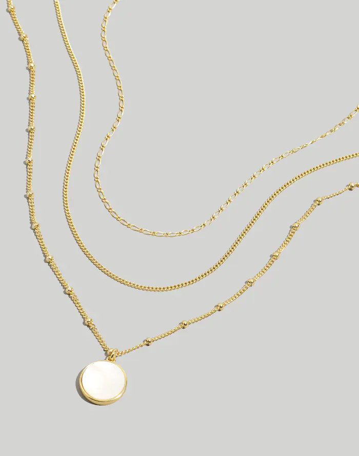 Three-Pack Mother of Pearl Necklace Set | Madewell