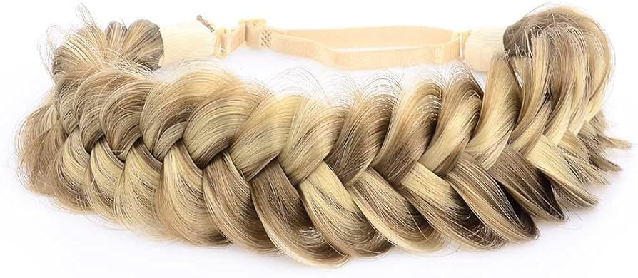 DIGUAN Messy Wide 2 Strands Synthetic Hair Braided Headband Hairpiece Women Girl Beauty accessory... | Amazon (US)