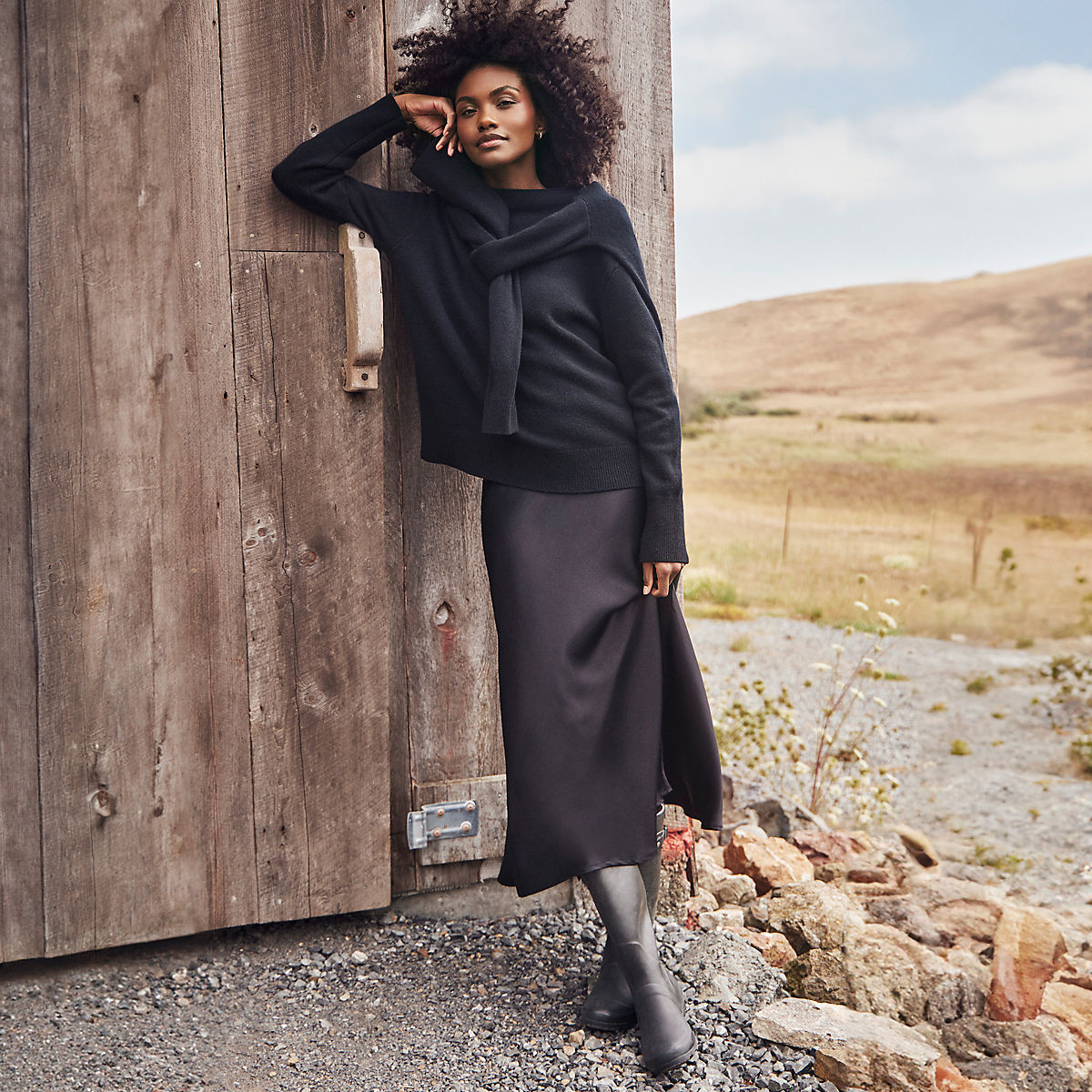 Women's Satin Bias Midi Skirt | Lands' End (US)