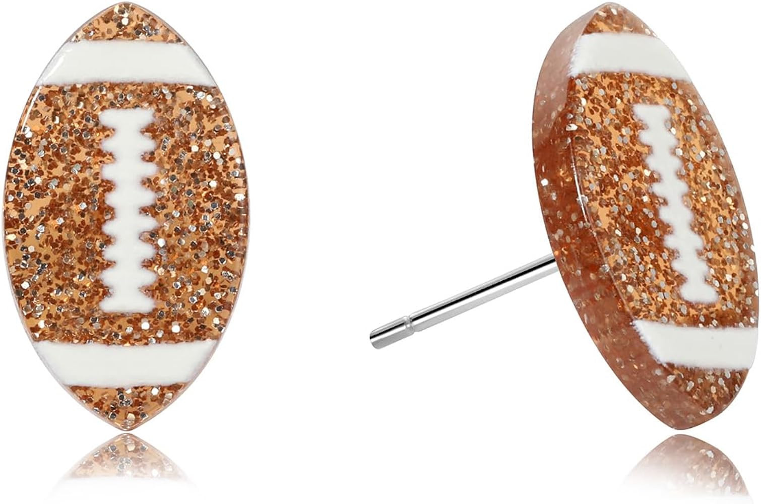 Gameday Football dangle Earrings for Women Glitter Team Color Jewelry for Football Mom Super Bowl... | Amazon (US)