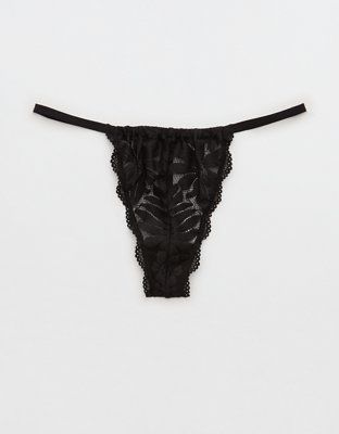 Show Off Hibiscus Lace Ruched String Thong Underwear | Aerie