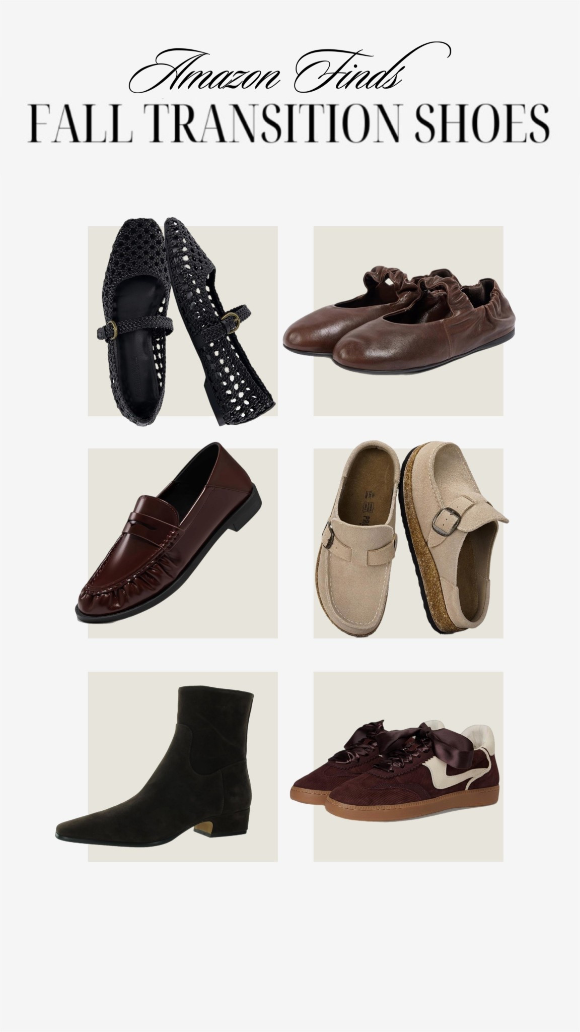 Transitional shoes for fall 🍂

fall sneakers, fall boots, fall ballet flats, fall shoe trends, fall loafers, fall shoes

#LTKSeasonal #LTKStyleTip #LTKShoeCrush