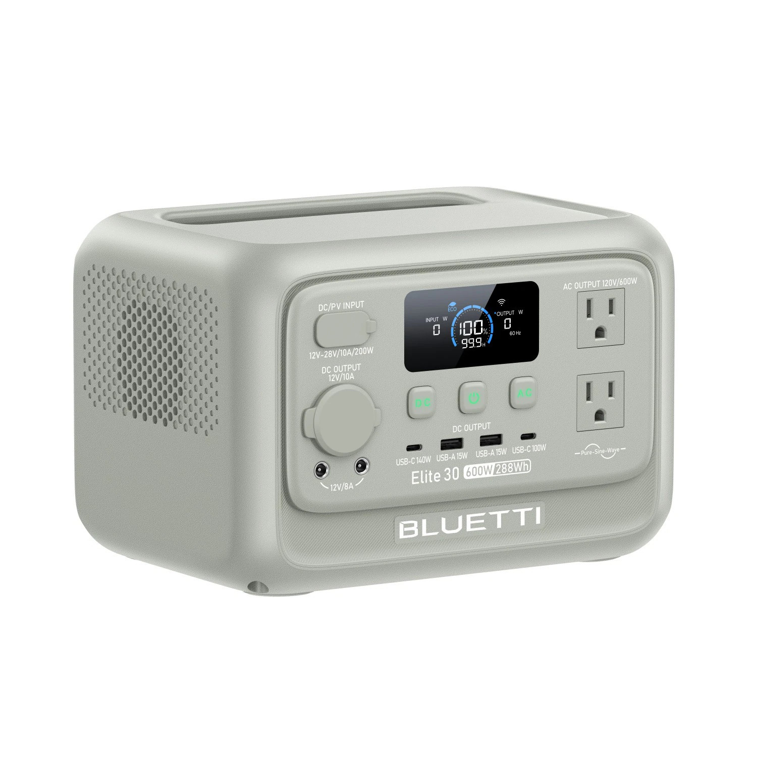 BLUETTI Elite 600 -Watts Portable Power Station in Gray | EL30V2-GV-LWSUS | Lowe's