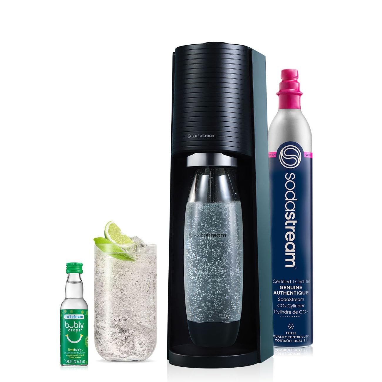 SodaStream - Terra Soda Streaming Machine - STARTER KIT - Sparkling Water Maker with CO2 & Bubly ... | Amazon (US)
