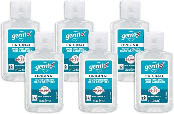 Germ-X Original Hand Sanitizer, 2 Fl Oz (Pack of 6), Less Drying Moisturizing Gel with Vitamin E,... | Amazon (US)
