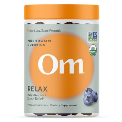Om Mushrooms Relax for Stress Relief Support Vegan Organic Gummies - 40ct | Target