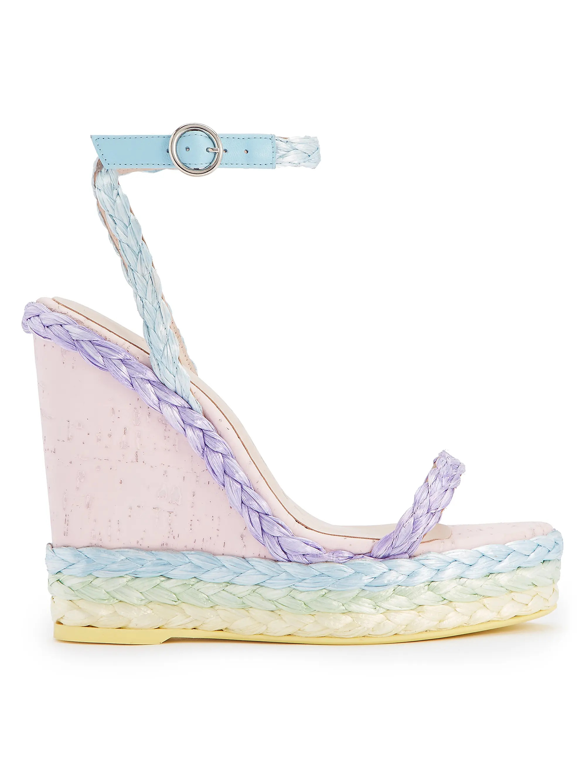 Miranda 140MM Raffia Wedge Sandals | Saks Fifth Avenue