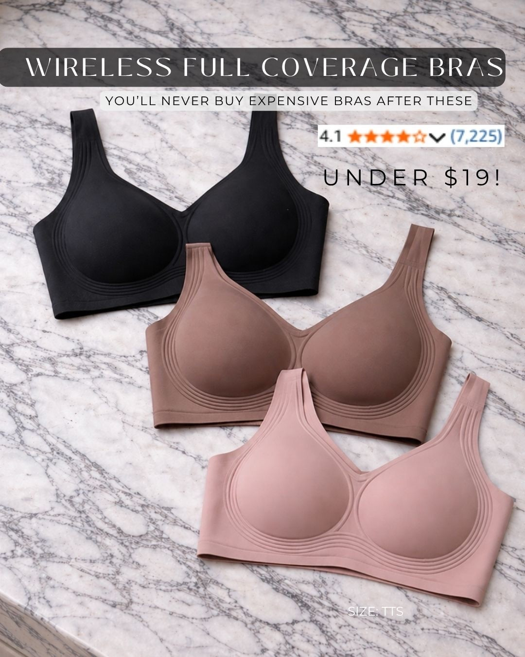 Looking for affordable full coverage bras? These are it and they’re on sale during prime day! I wear a 34C and grab a medium! These bras are wireless with a jelly strip, they are supportive and comfortable.

#LTKSaleAlert #LTKOver40 #LTKootd