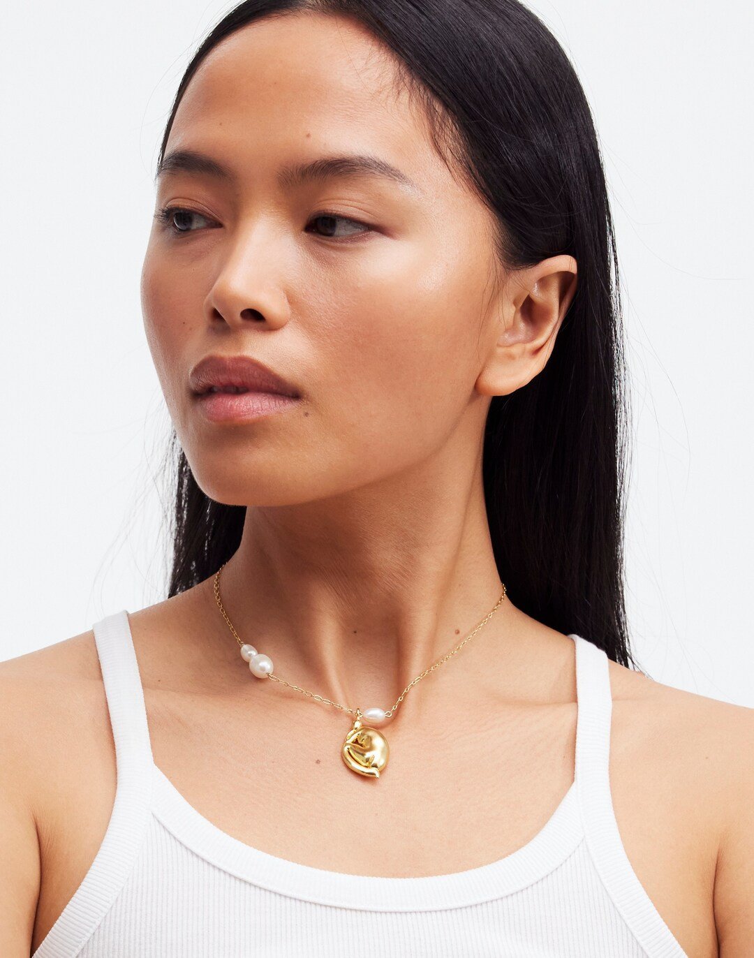 Madewell x Laetitia Rouget Freshwater Pearl Beaded Pendant Necklace | Madewell