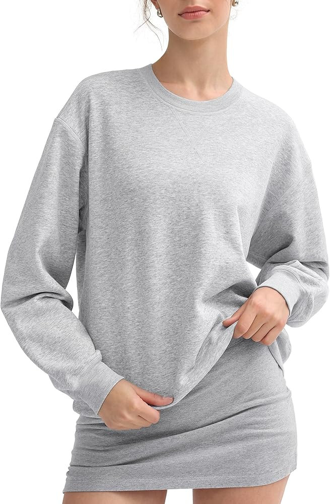PUMIEY Women's Oversized Sweatshirt Crewneck Long Sleeve Loose Pullover Tops Fall Fashion Airy Co... | Amazon (US)