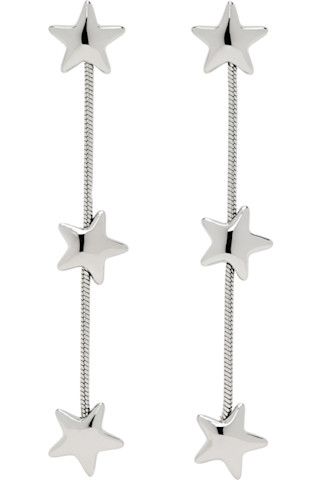 Silver Shooting Star Earrings | SSENSE