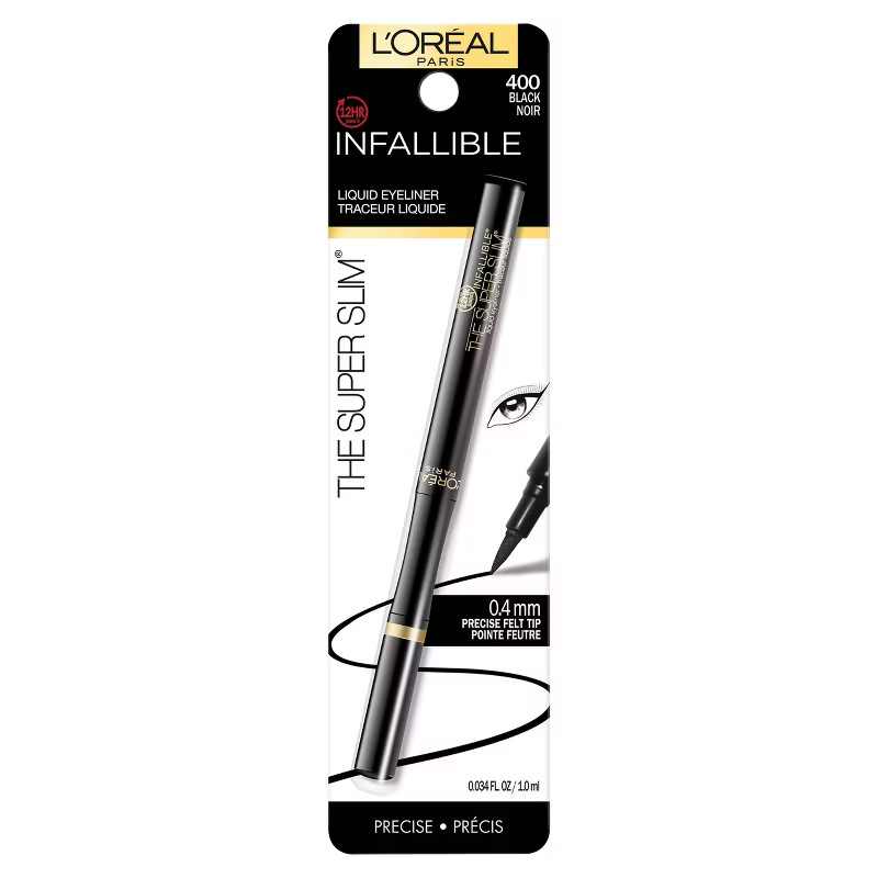 L'Oreal Paris Infallible Super Slim Liner 400 Black .034 fl oz | Target