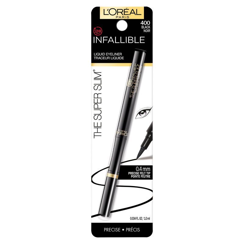 L'Oreal Paris Infallible Super Slim Liner 400 Black .034 fl oz | Target