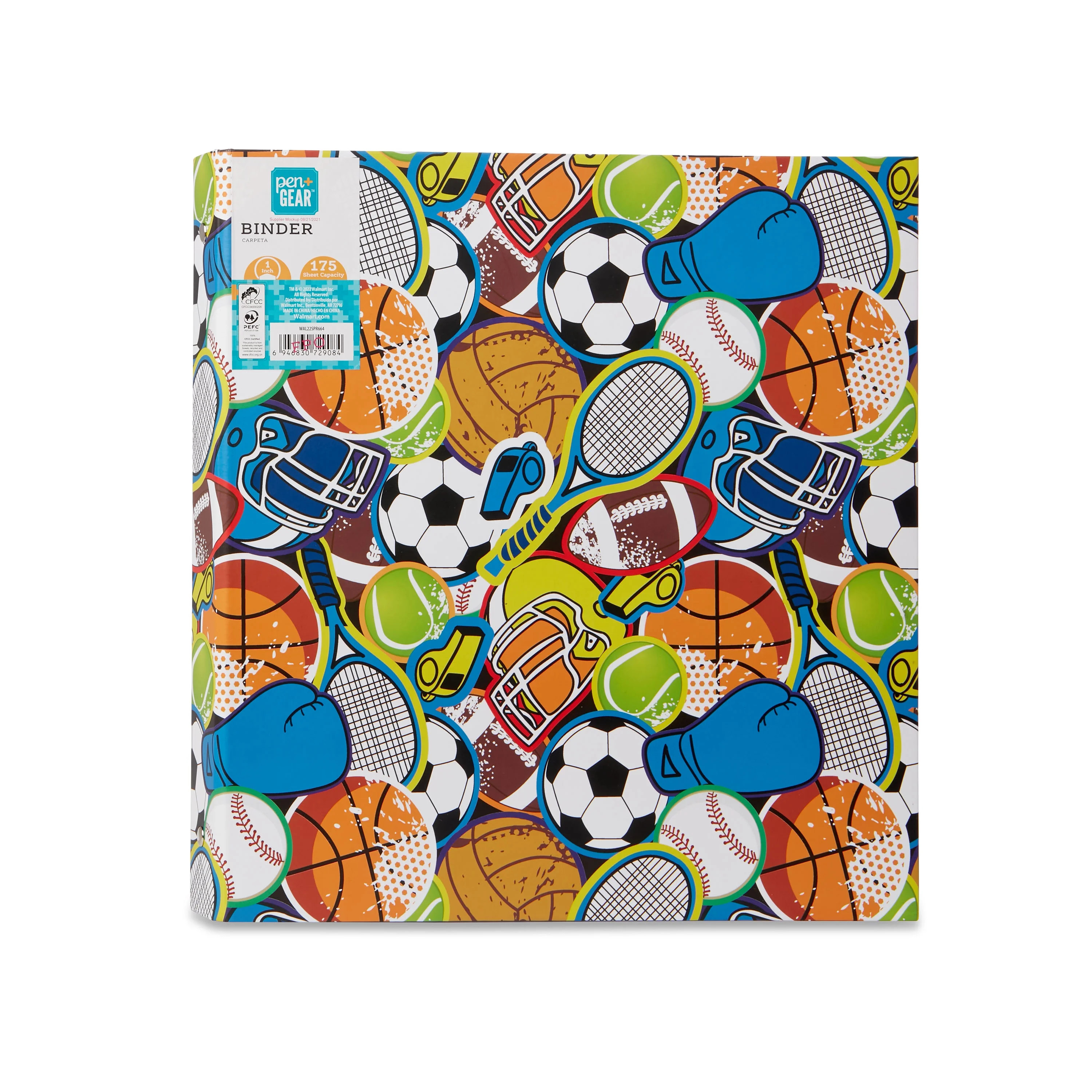 Pen+Gear Fashion Binder, 1" Round Ring , Sports - Walmart.com | Walmart (US)