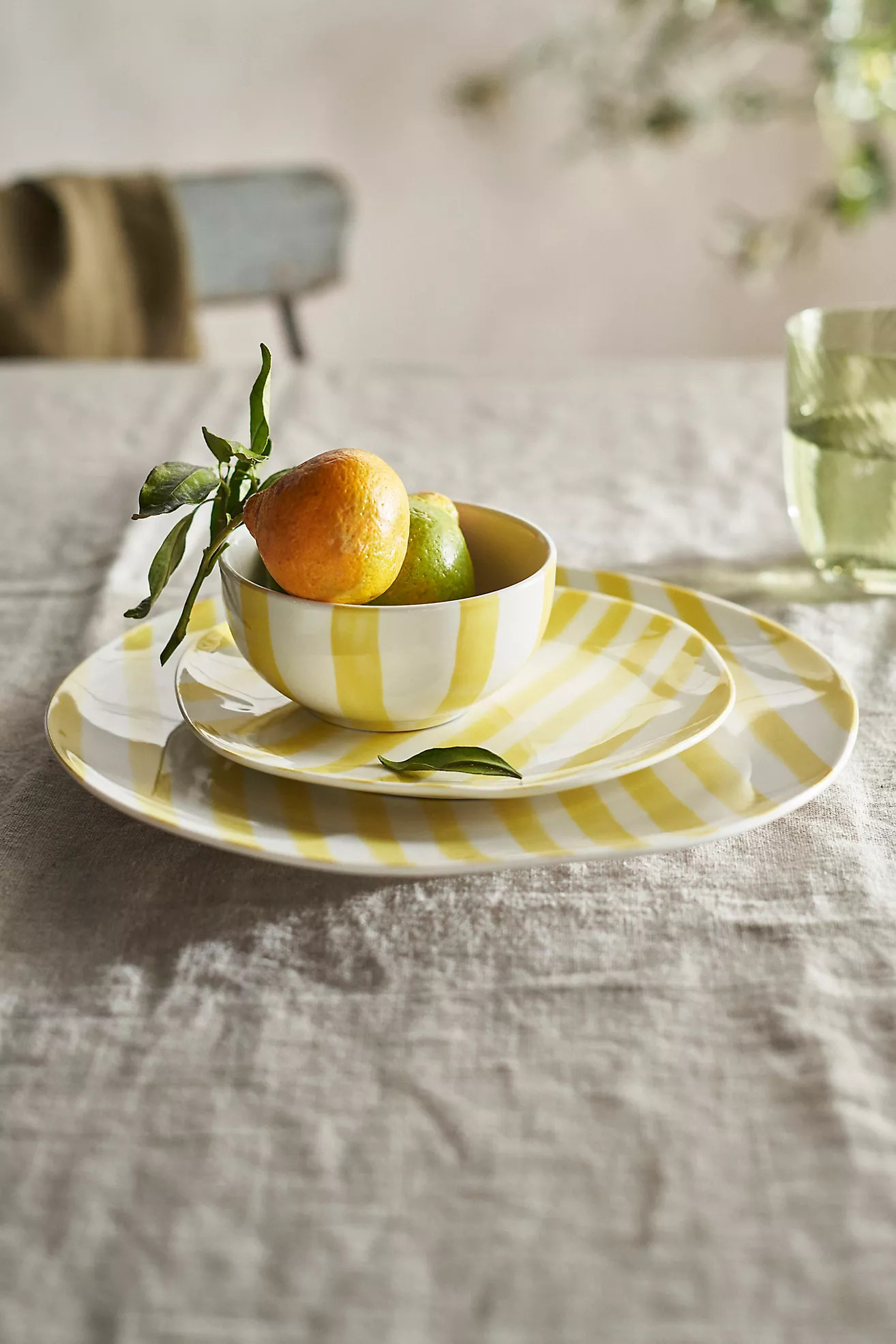 Striped Porcelain Dinner Plate | Anthropologie (US)