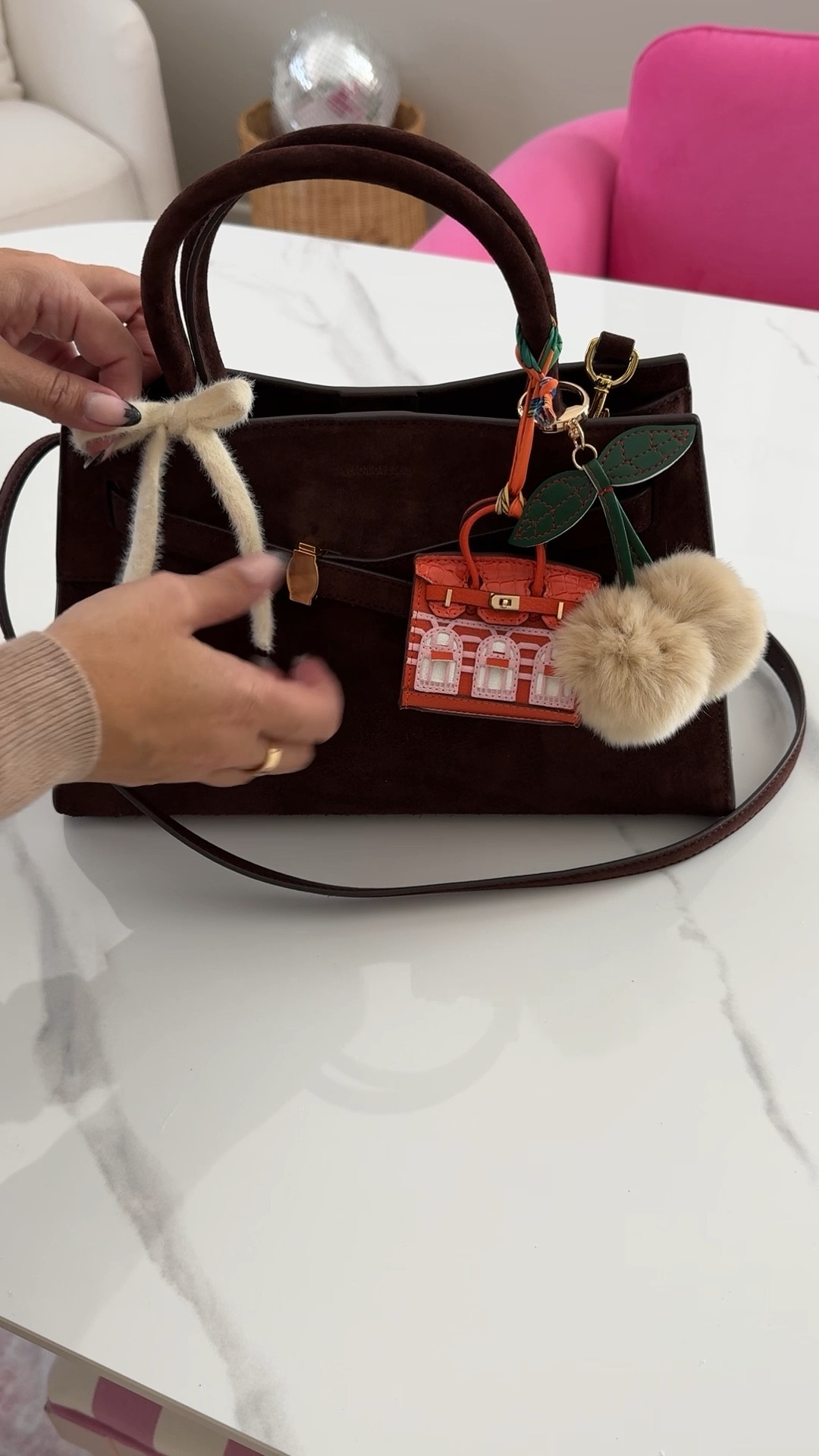 Bag charms are a MUST this fall! Here are a few of my favorites, bag is currently sold out but liked similar ones! It’s so beautiful 🍂 🧸 

#LTKSeasonal #LTKVideo #LTKStyleTip