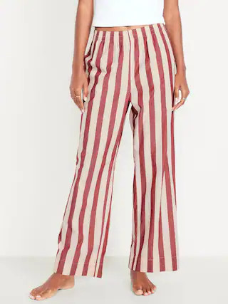 High-Waisted Poplin Pajama Pant | Old Navy (CA)