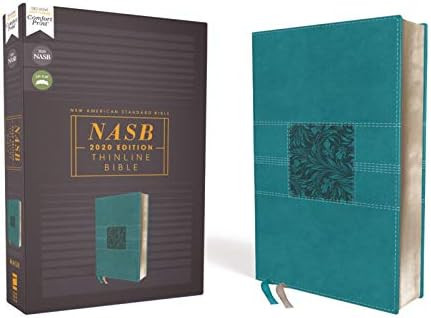 NASB, Thinline Bible, Leathersoft, Teal, Red Letter, 2020 Text, Comfort Print | Amazon (US)