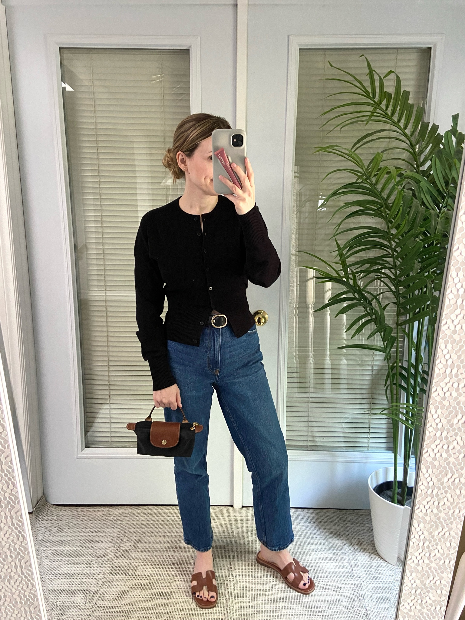 Ribbed waist cardigan 🤎 Wearing size small in the cardigan and xs in the belt 

#LTKStyleTip #LTKFindsUnder50 #LTKWorkwear