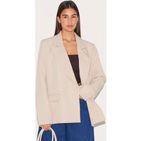 Stone Double Breasted Oversized Boxy Fit Blazer | PrettyLittleThing US