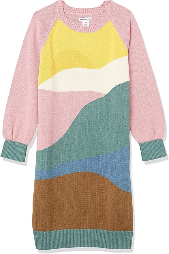 Amazon Essentials Girls and Toddlers' Raglan Sweater Dress | Amazon (US)