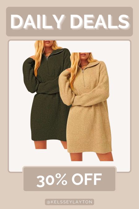 Amazon daily deal, sweater dress on sale 

#LTKSeasonal #LTKfindsunder50 #LTKsalealert