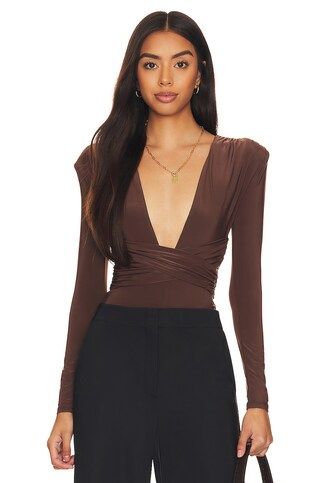 Lovers and Friends Anya Bodysuit in Espresso Brown from Revolve.com | Revolve Clothing (Global)